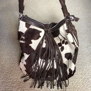 Calf hair handbag purse